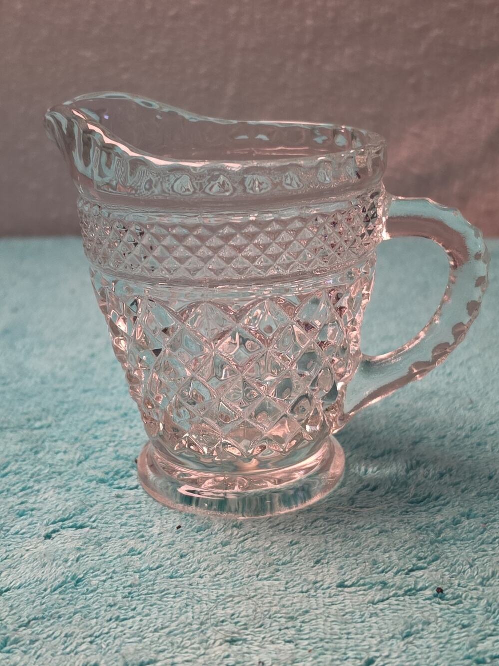 Anchor Hocking Wexford Clear Glass Creamer 4”